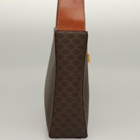 CELINE Macadam Canvas Shoulder Bag Pvc Leather Brown Gold - Picture 5 of 13